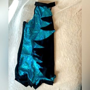 Blue sequin performance outfit